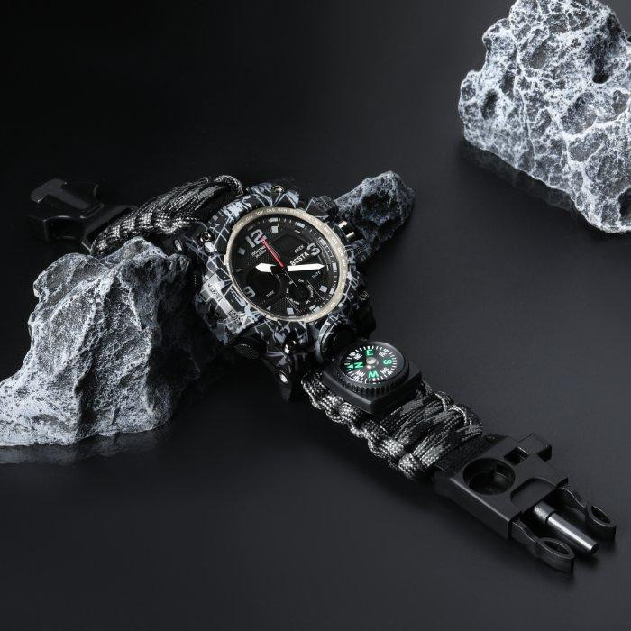 Мужские наручные часы Besta Life Pro с компасом (Серый) Винница - изображение 7