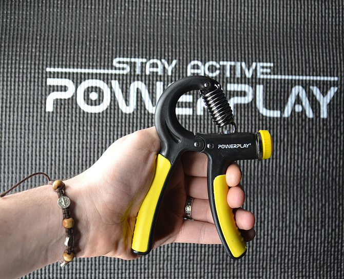 Еспандер кистьовий PowerPlay PP-4323 з регульованим навантаженням 10-40 кг. Strength Grip Чорно-жовт Каменское - изображение 7