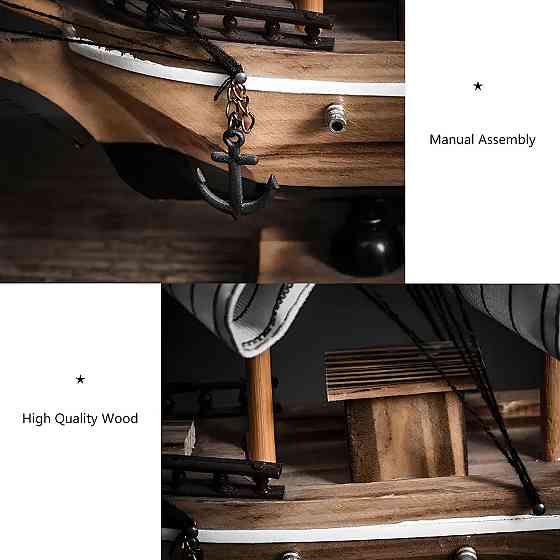 Модель дерев`яного вітрильника з підсвічуванням RESTEQ 20х20 см, Модель вітрильник з дерева Київ