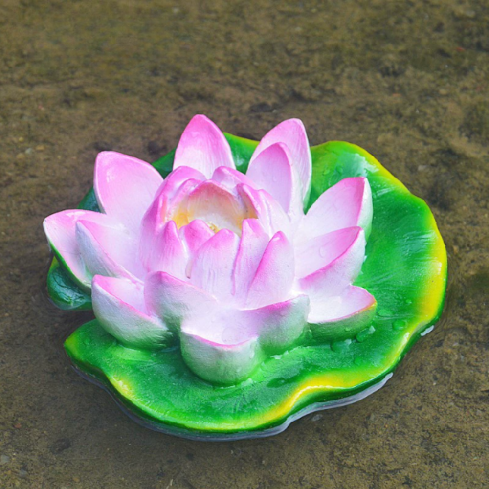 Фігурка Квітка латаття, Квітка Лотосу 14 х 13 см Полістоун Плаваючий декор для ставка, басейну, фонтану Одеса - фото 3