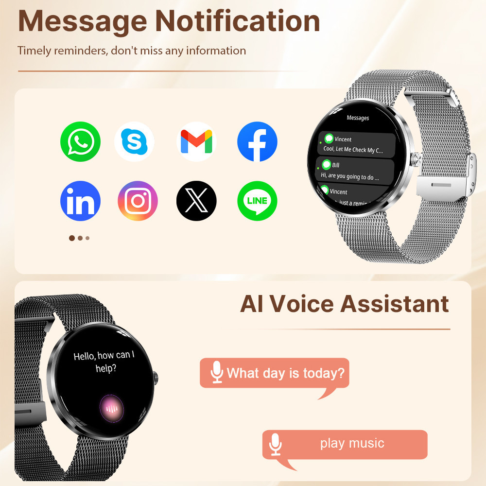 Розумний смарт-годинник Smart Luna Black (2 ремінці) Вінниця - фото 17