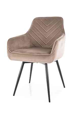 Стілець SERVIO VELVET чорний каркас/темний беж BL.40 Днепр