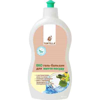 Средство для ручного мытья посуды Tortilla Эко гель-бальзам 500 мл (4820178061414) Винница