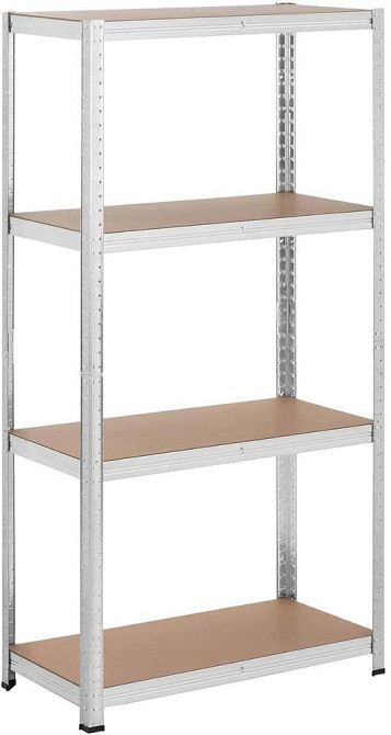 Стеллаж металлический 150x70x30 4 полки (серый) Киев - изображение 10