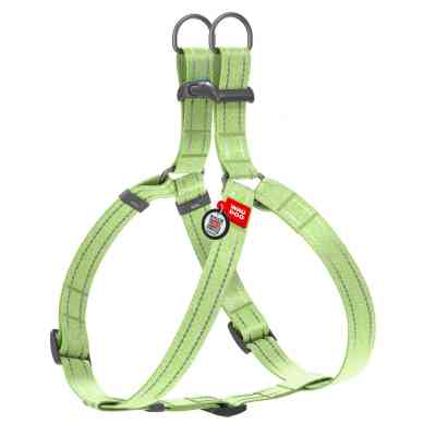 Шлей для собак WAUDOG Re-cotton с QR-паспортом М салатовая (03325) Винница