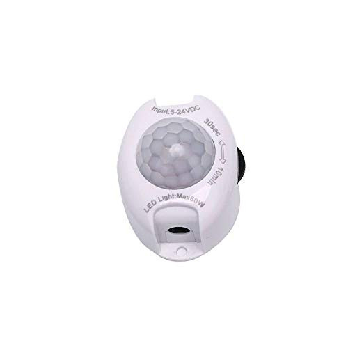 Інфрачервоний датчик руху PIR 5-24В 5А для LED стрічки 30-600с 120° 3-5м автоматичний вимикач 48x35x31мм Київ - фото 1