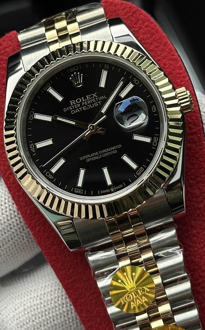 Швейцарський годинник Rolex Datejust Silver Gold Харків - фото 7