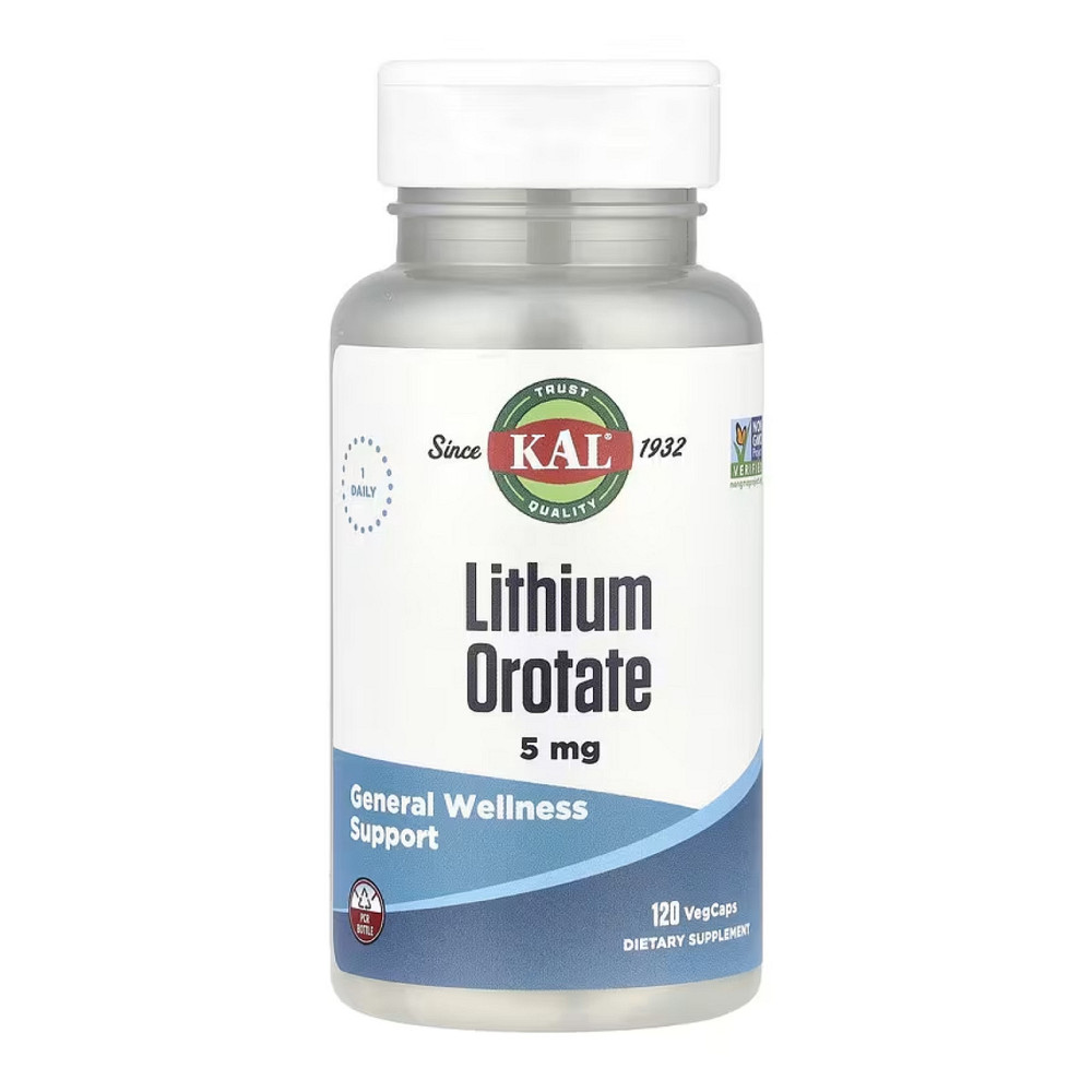 Літій орорат KAL Lithium Orotate 5mg 120 капс Київ - фото 3