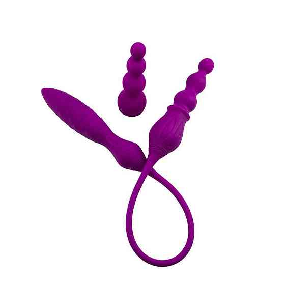 Вибратор двусторонний Adrien Lastic AD-2X с пультом LRS Sex Aura Киев