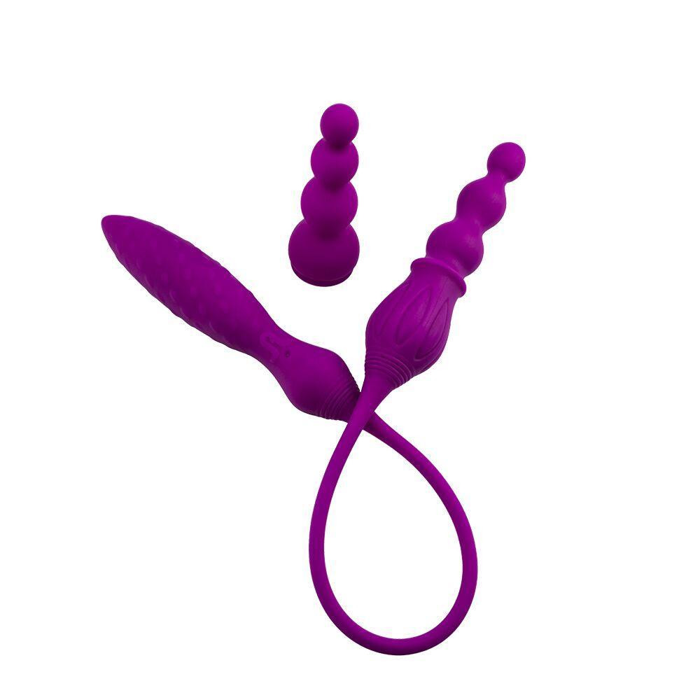 Вибратор двусторонний Adrien Lastic AD-2X с пультом LRS Sex Aura Киев - изображение 1
