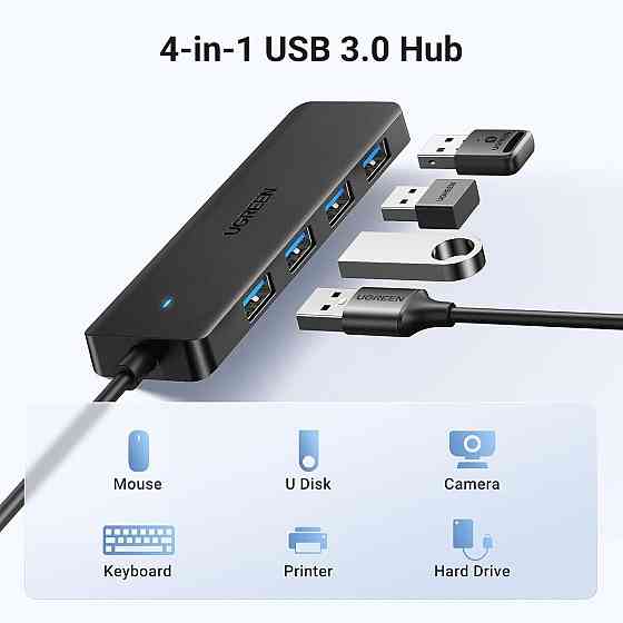 Хаб адаптер перехідник UGREEN 4-Port USB 3.0 Hub UGR-35574 Одеса