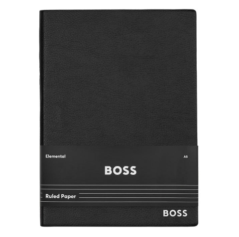Блокнот A5 Hugo Boss ESSENTIAL Black Lined Ровно
