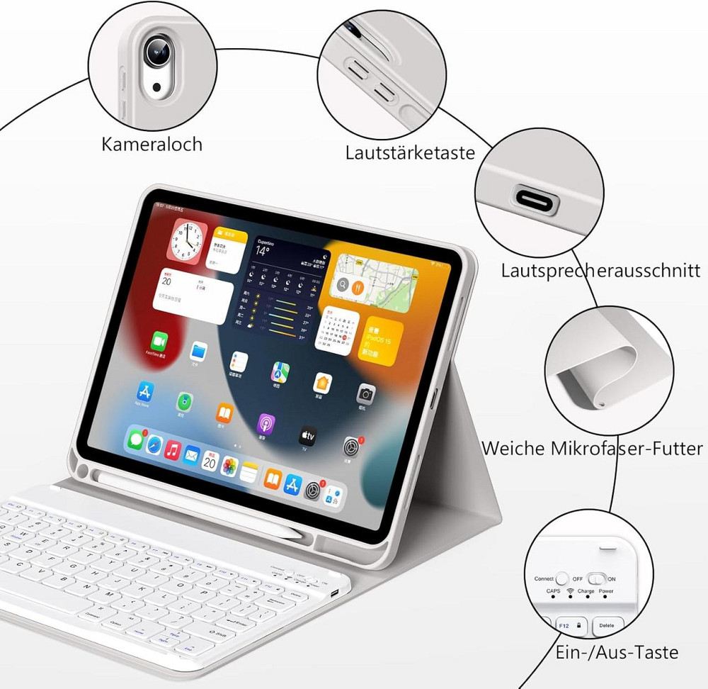 Чохол клавіатура для iPad A16 2025/iPad 10-го покоління (2022) A2696 / A2757 / A2777 із замінною батарейкою Дніпро - фото 6