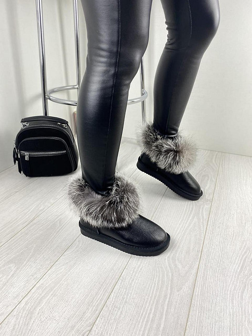 ITTS Угги жіночі ITTS чорні натуральна шкіра зима висота 11 см (5881-3) 36р.38р. Коломыя - изображение 5