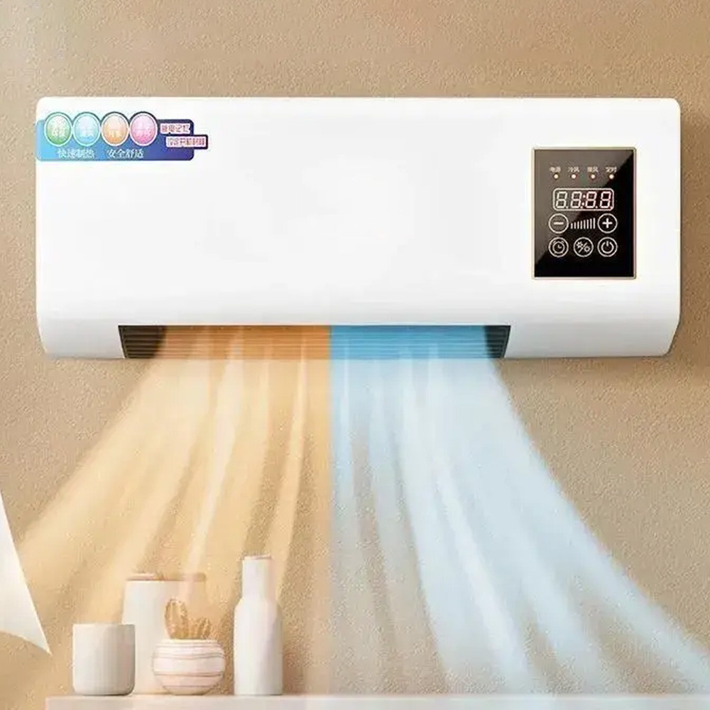 Настінний тепловентилятор з пультом, 1500 Вт, 3 режими / Настінний вентилятор / Тепловентилятор дуйка на стіну Київ - фото 6