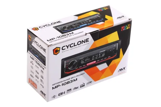 Автомагнітола Cyclone MP-1083 RGB BT/USB/MicroSD/ISO/доп. розїзд /Eway Link Вінниця