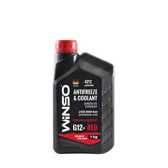 Антифриз Winso Antifreeze & Coolant Red G12+ -42°C червоний готовий 1кг Львів