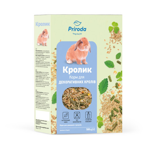Корм Природа Кролик для декоративних кролів та інших домашніх гризунів 500 г Київ - фото 1