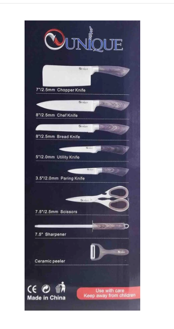 Набор ножей UNIQUE UN-1833: 6 предметов из нержавеющей стали с подставкой — стильно и практично Одесса - изображение 4