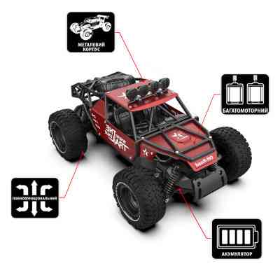 Радиоуправляемая игрушка Sulong Toys OFF-ROAD CRAWLER – RACE (матовый красный, металл. корпус, аккум.6V, 1:14) (SL-309RHMR) Винница