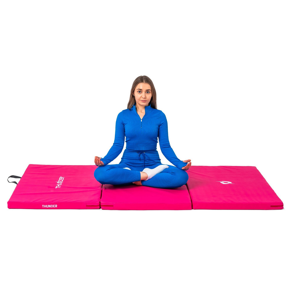 Мат гимнастический THUNDER MG-03, 197 х 100 х 5 см, розовый Киев - изображение 3