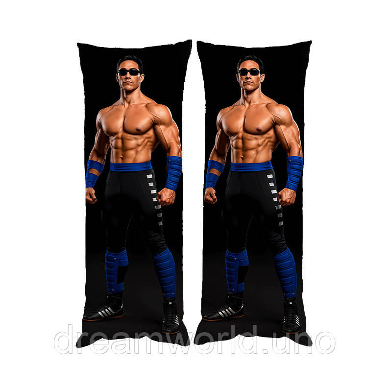 Подушка дакімакура Джонні Кейдж Mortal Kombat декоративна подушка для обіймання 30х60 Харків - фото 1