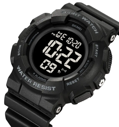 Чоловічий наручний спортивний годинник Skmei 2081 Чорний з чорним Київ