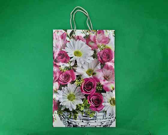 Великий паперовий пакет вертикальний 25/37/8 (артBV-092) (12 шт.) Харків