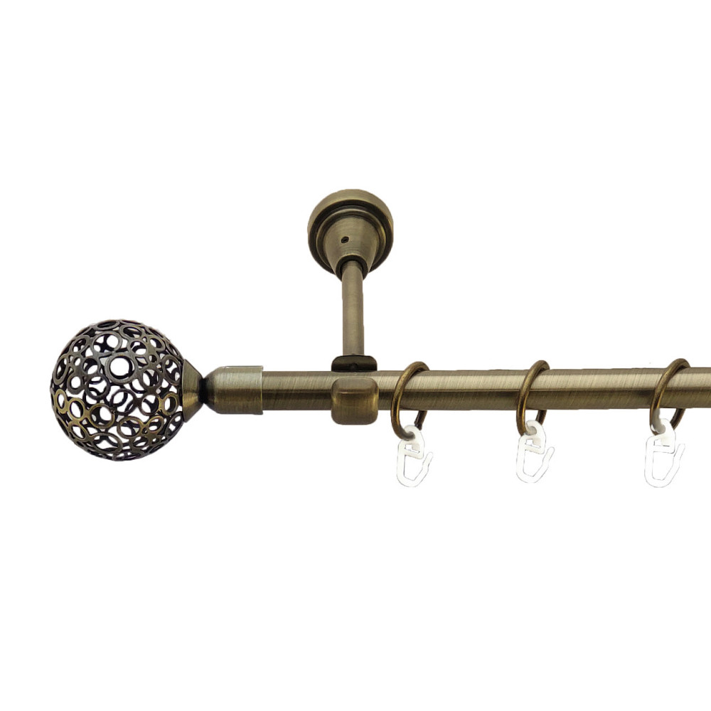 Карниз Orvit Савона металевий однорядний відкритий Антик 16 мм 160 см (3327928) Львов - изображение 1