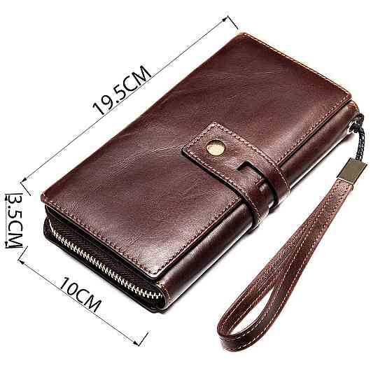 Мужской клатч в гладкой коже 20236 Vintage Коричневый Киев