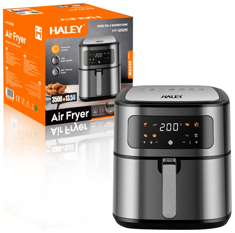 Мультипечі-аерогриль Haley HY-2525 2000Вт з висувною кошиком, безолійна фритюрниця з електронним управлінням Одеса - фото 6