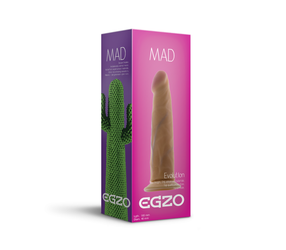 Фалоімітатор EGZO Ciberskin D004 (18,5 см х 4 см) Sex Aura Київ - фото 3