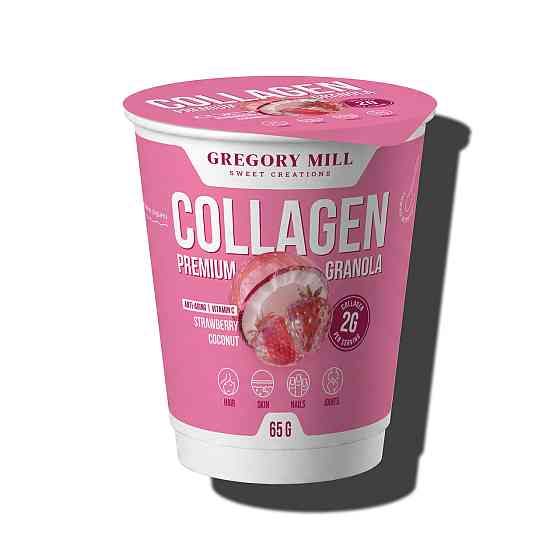Набір 2Go Колагенова гранола Полуниця Кокос Gregory Mill Premium Granola (6 × 65 г), 390 г Київ