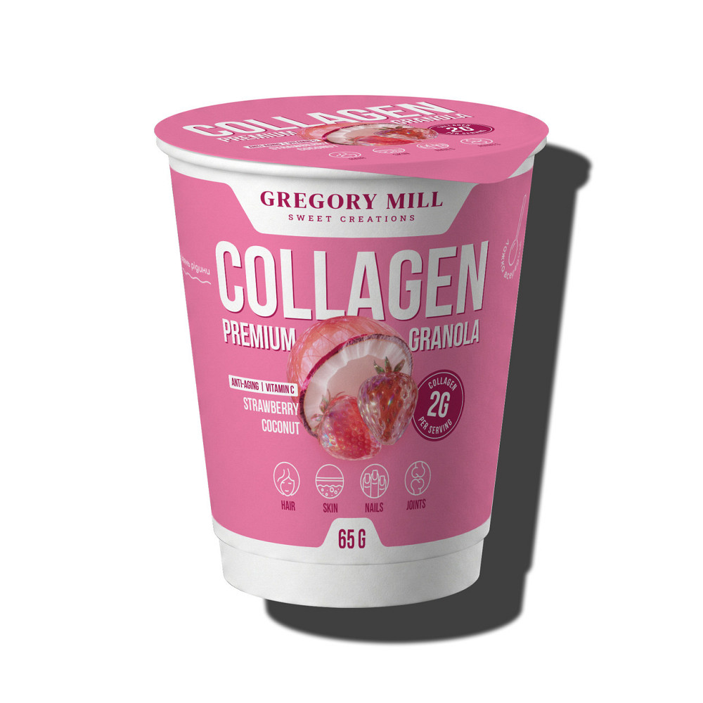 Набір 2Go Колагенова гранола Полуниця Кокос Gregory Mill Premium Granola (6 × 65 г), 390 г Київ - фото 4