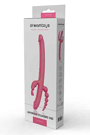 Вібратор із 4 стимулюючими кінцями Dreamtoys Anywhere Pleasure Vibe Essentials, рожевий Sex Aura Київ