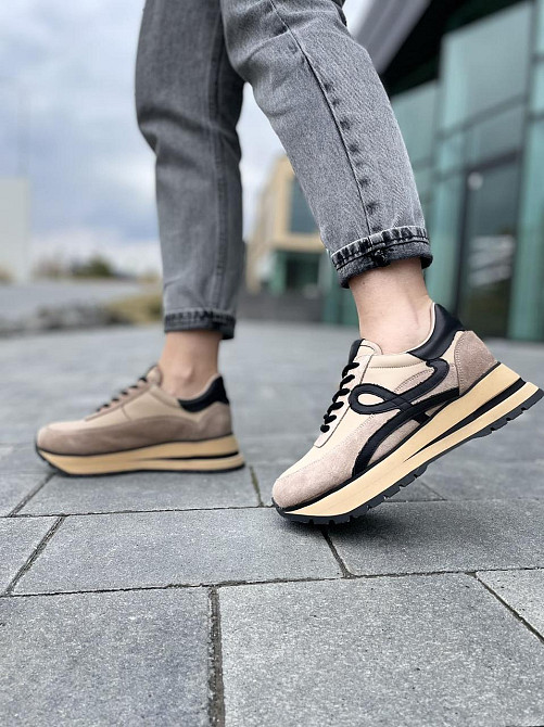 Phany Кросівки жіночі PHANY P0409147 капучіно (весна-осінь, шкіра+замша натуральна) (5003) Коломия - фото 5