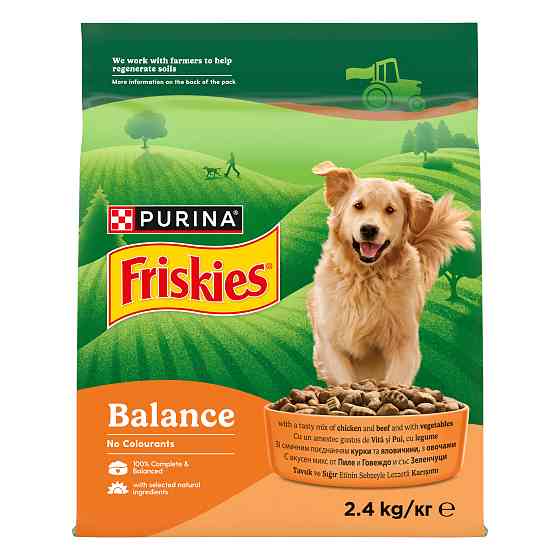 Сухой корм FRISKIES Balance для взрослых собак с курицей, говядиной и овощами, 2.4 кг Киев