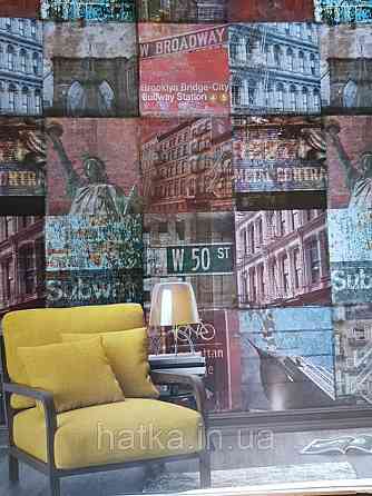 Шпалери вінілові Grandeco One roll one motif 2 A40101 панно 3д лофт місто Нью-Йорк будинку будівлі пам'ятки Київ