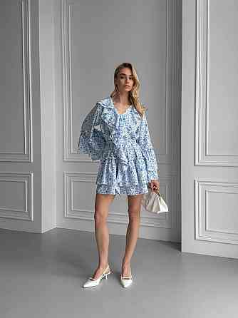 Женское стильное легкое платье в стиле бохо с воланами софт Одесса