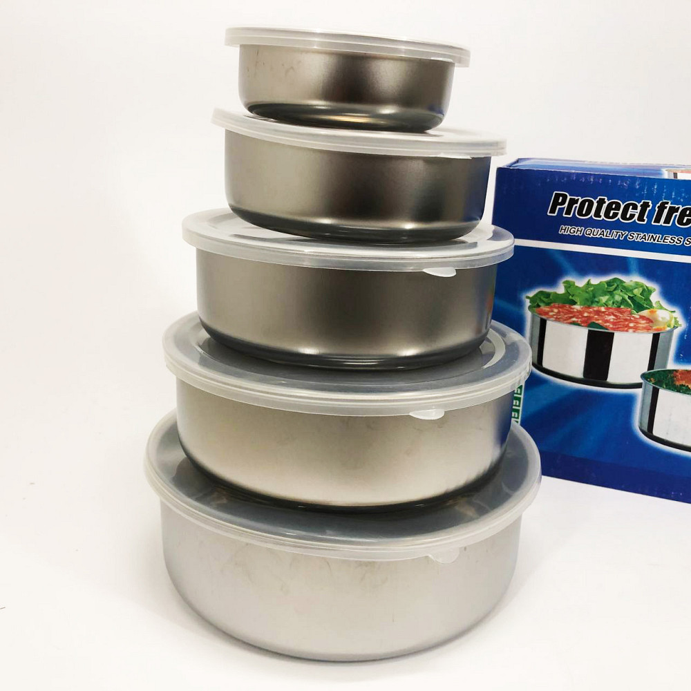 Набор пищевых контейнеров Unique UN-1515 5 шт из нержавеющей стали YT-14 Львов - изображение 15