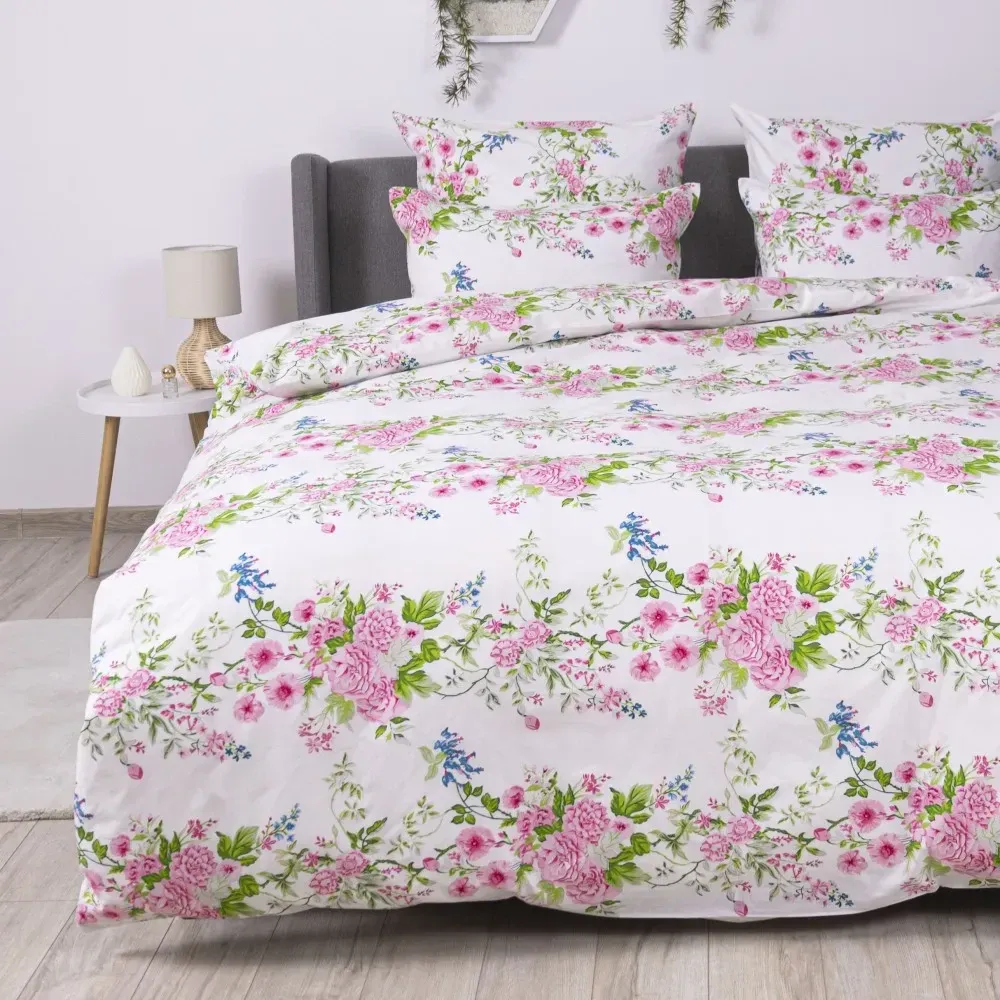 Постільна білизна полуторна бязь ТЕП SOFT DREAMS постіль полуторка квіти рожевий Одеса - фото 6