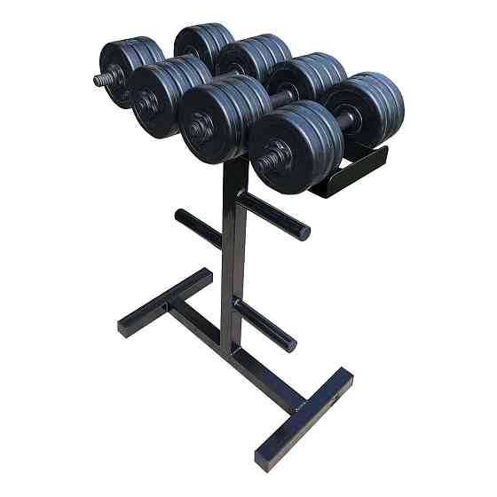 Стійка для зберігання грифів, дисків та гантелей 90 см подовжена KZ-397 профіль 50 на 50 мм Київ