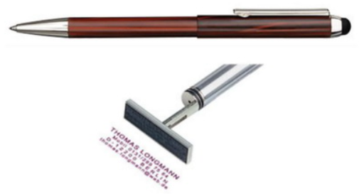 Подарункова ручка Heri зі стілусом та штампом 3308M Київ - фото 1