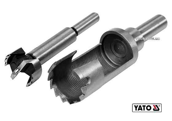 Свердла для дерева: коронка й фреза YATO : Ø = 25 мм, l = 110/90 мм — коронка/фреза, 2 шт [10/100] Одесса