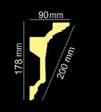 Стельовий плінтус 2 м GP-83 97х175 mm під натяжну стелю Дніпро - фото 2