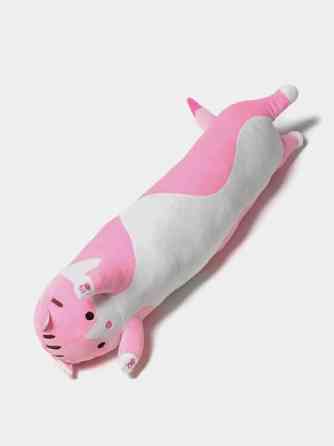 Іграшка обіймашка Кіт Батон, м'яка іграшка антистрес, подушка обіймашка, 70 см, Рожевий Киев