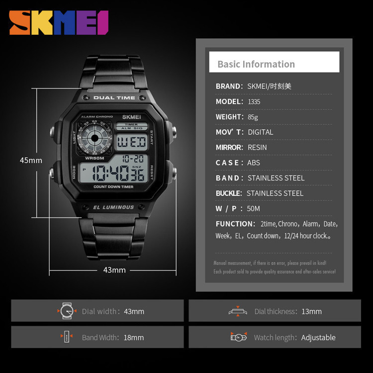 Чоловічий годинник Skmei 1335 Ripple Black Київ - фото 9