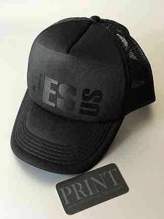 Чорна Кепка/Бейсболка з Вашим принтом Чернівці