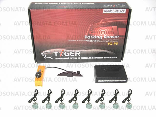 Парктроник TIGER TG-P8LED 8дат SLIM Black/silver (компл.) Винница - изображение 3