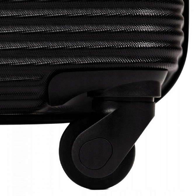 Валіза пластикова WINGS 5398 мала 55 см чорна Київ - фото 6